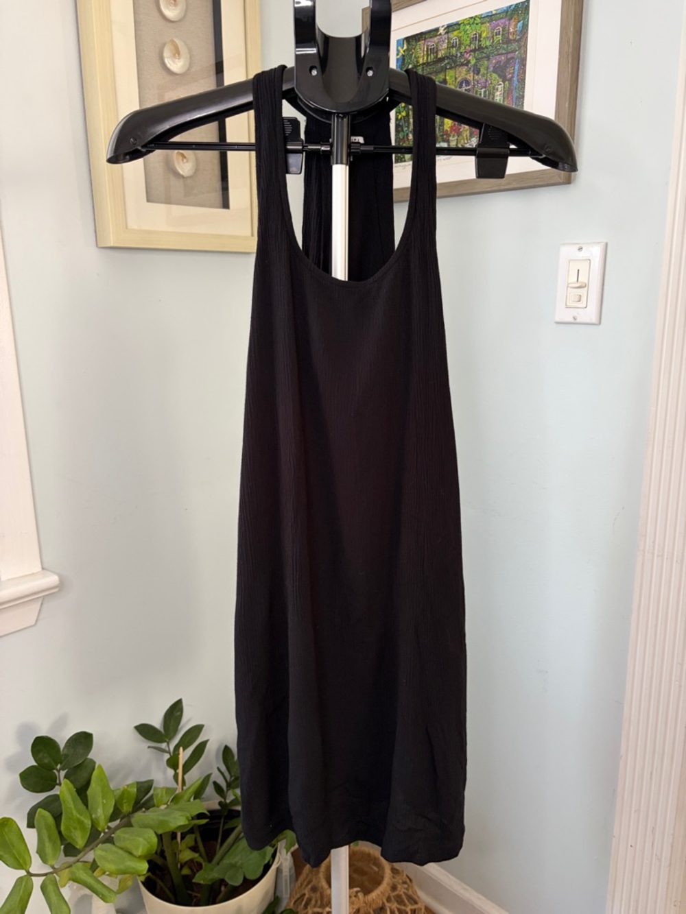 Splendid Rayon Double Layer Black Tank Dress size XS